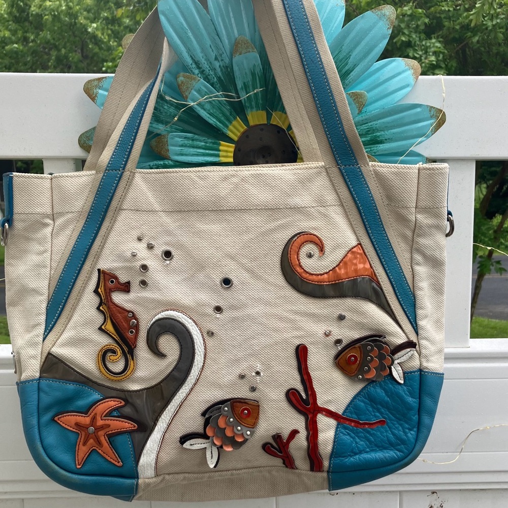 Prada Summer Canvas Tote Bag🐠🌸🐠